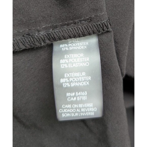 Calvin Klein Shirt Dress Black Drawstring Waist Zipper Collared Casual Size 8 - Picture 10 of 13